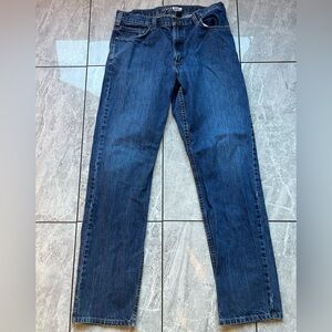 Carhartt Men's Jeans Blue Denim Relaxed Fit Straight Leg with Logo Work 36x36